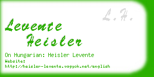 levente heisler business card